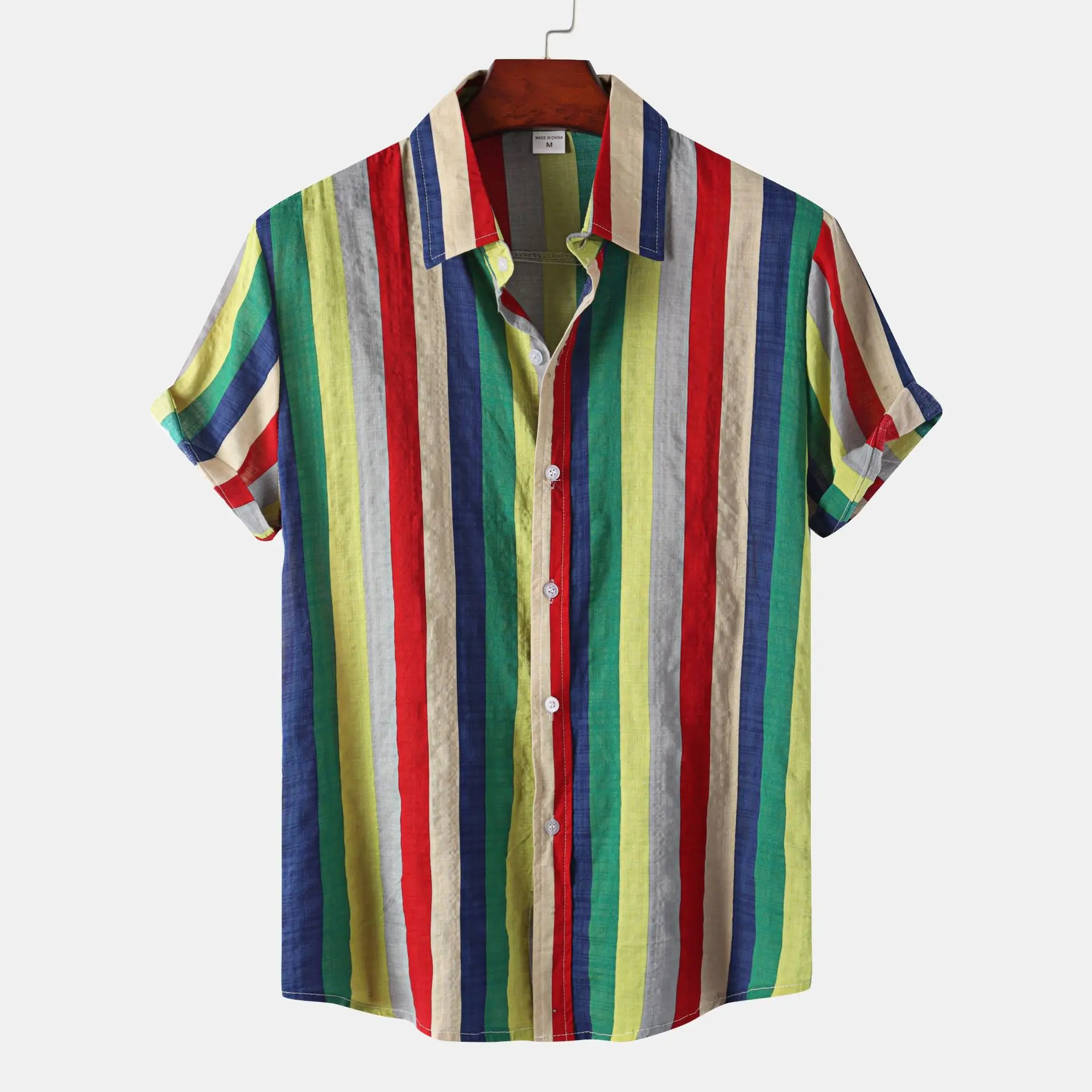 

2025 Summer Mens Hawaiian Shirt Floral Print Short Sleeve Tropical Beach Vacation Button Down Casual Lightweight Rayon Shirt