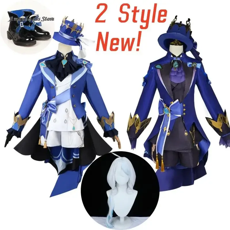 

Bear's Den Fontaine Focalors Genshin Impact Furina Cosplay Costume Dress Hat Uni New 2025