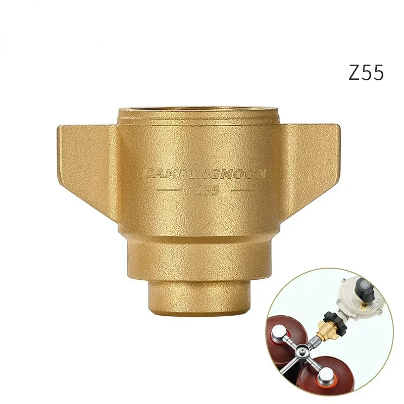 2024 New Camping Equipment Card Type High Mountain Gas Cylinder To Style Chinese Style Liquefied Gas Brass Adapter