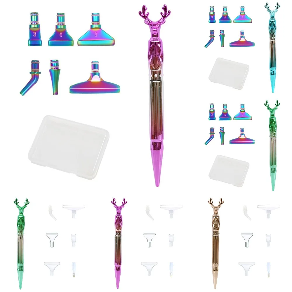 Pluma de pintura de diamante de ciervo, cabezales de repuesto de Metal, puntas de bolígrafo, accesorios de bolígrafos de taladro de punto, herramientas de artesanía de arte de uñas DIY