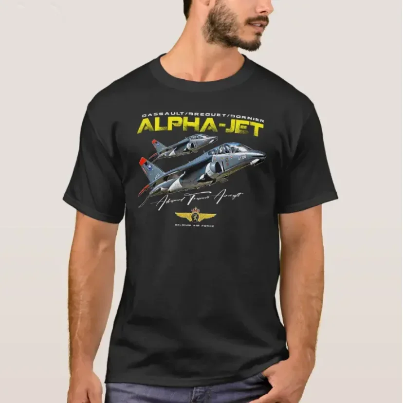 Belgium Air Force Alpha Jet Advanced Trainer Plane T-Shirt New 100% Cotton O-Neck Short Sleeve Casual Mens T-shirt Size S-3XL