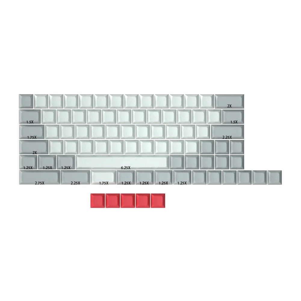 Npkc pbt keycaps personalizado conjunto de teclas em branco ansi retro key cap dsa keycaps para mx switch teclado mecânico gh60 xd/gk64