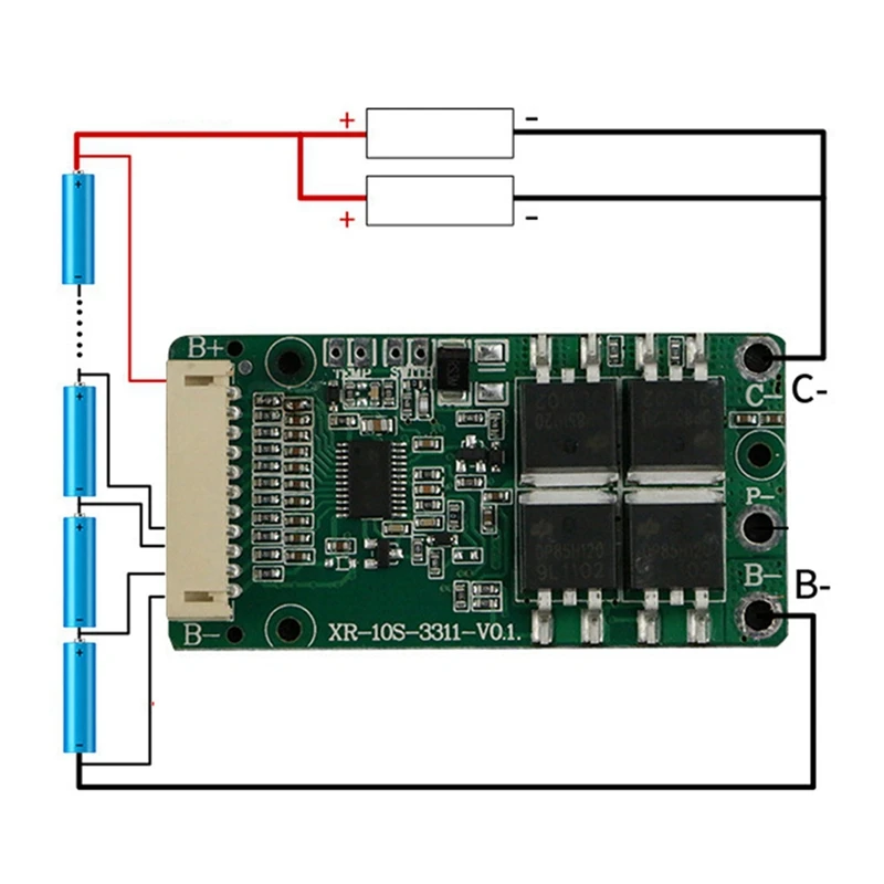 2X BMS 10S 36V 15A 18650 li-ion batteria al litio scheda di protezione della carica PCB PCM porta comune per Escooter E-Bike ricarica