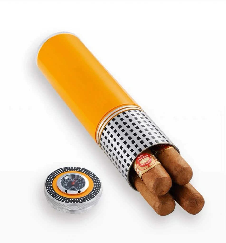 

Premium Aluminum Alloy Cigar Tube, Portable Moisturizing Cigar Tube For Travel.