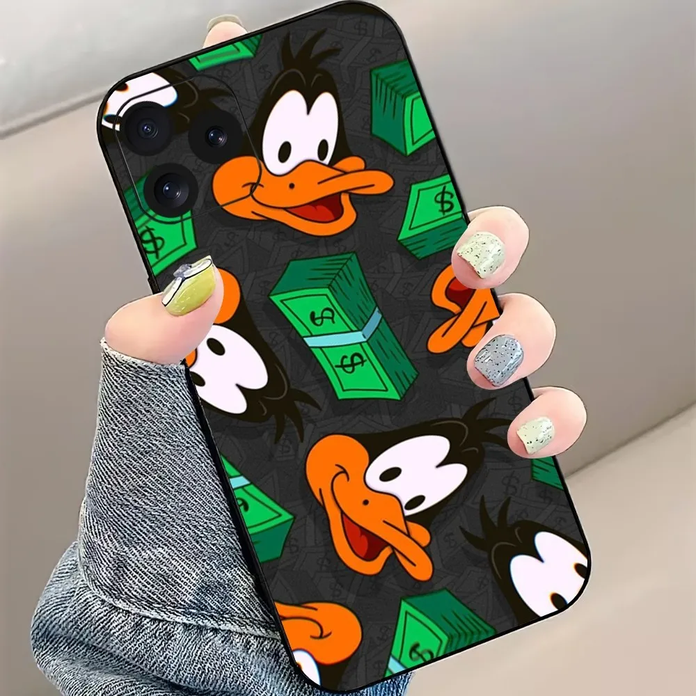 Cartoon Daffy Duck Phone Case For iPhone 8 11 12 13 Pro 14 15 Mini X XR XS max Plus Shell
