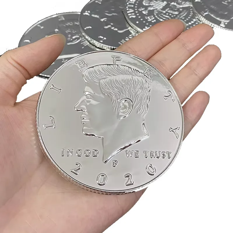 

1pc Jumbo Half Dollar Plastic 7.3cm Coin Magic Trick Coin Penetrate Stage Magic Magia Magie Magicians Prop Accessory Copy Coin