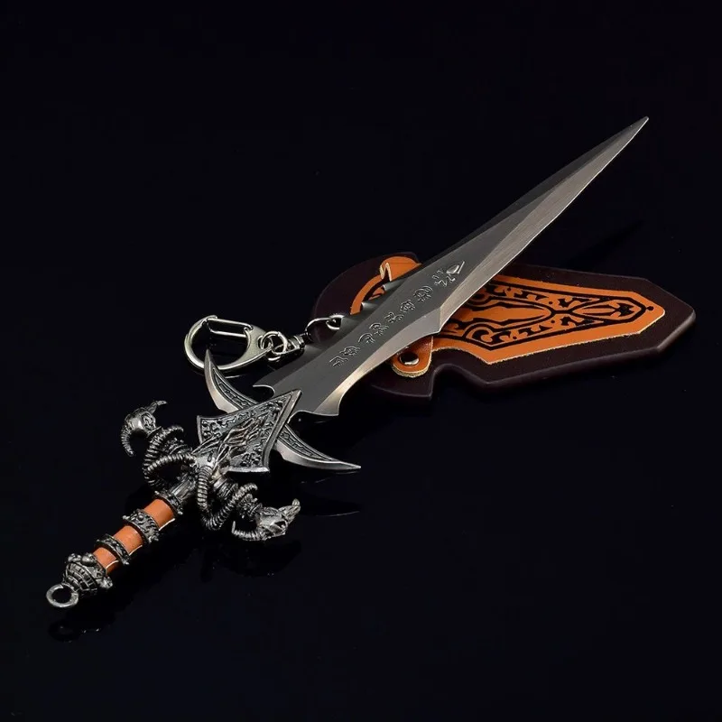 Small Metal Frostmourne Katana Anime World of Warcraft Lich King Sword Steel Ninja Knife Real Size Japanese Katana Sabre Kid Toy