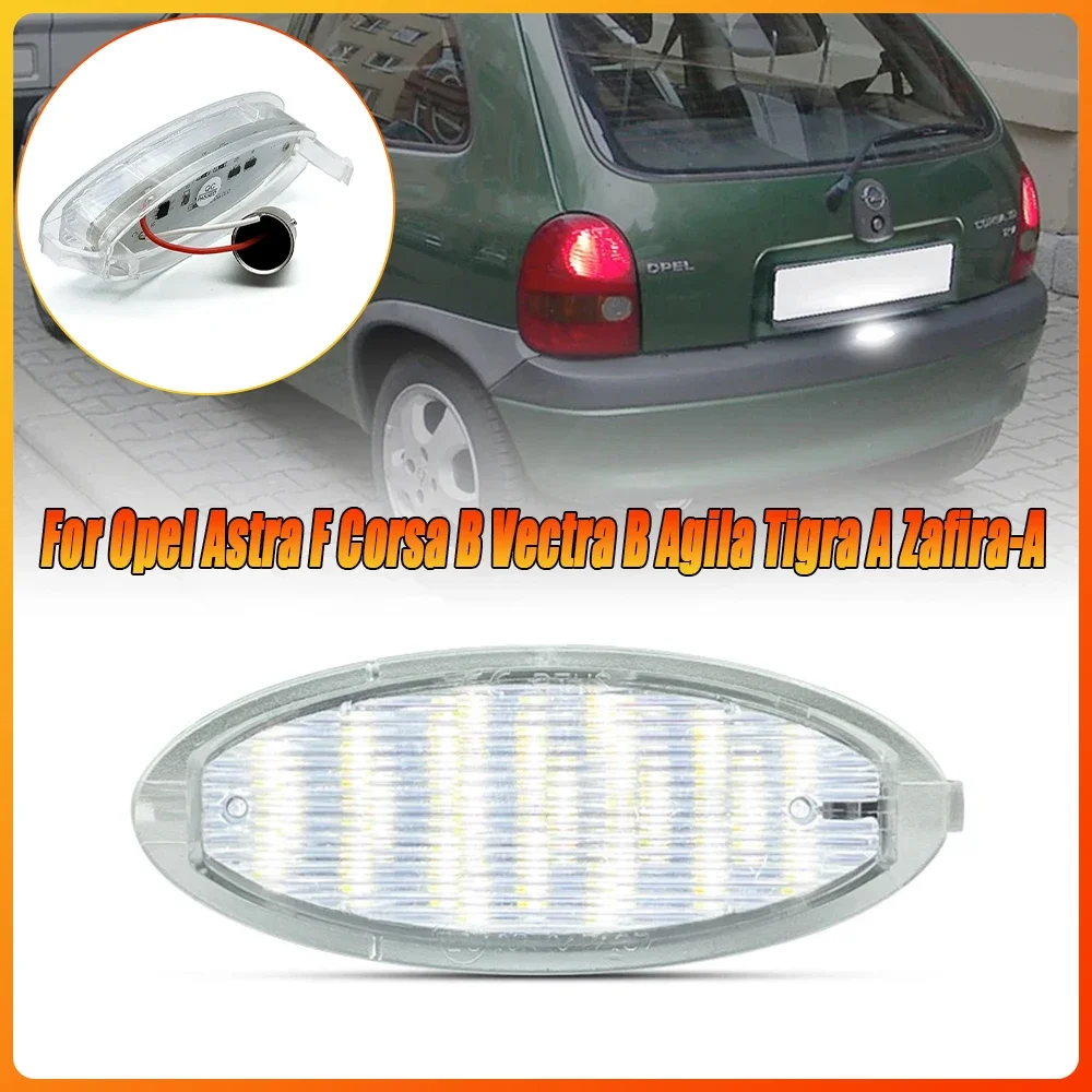 

12V LED Number Plate Lamp For Opel Zafira Astra G/F Corsa Vectra Agila Vectra Tigra Corsa White License Plate Light Assembly