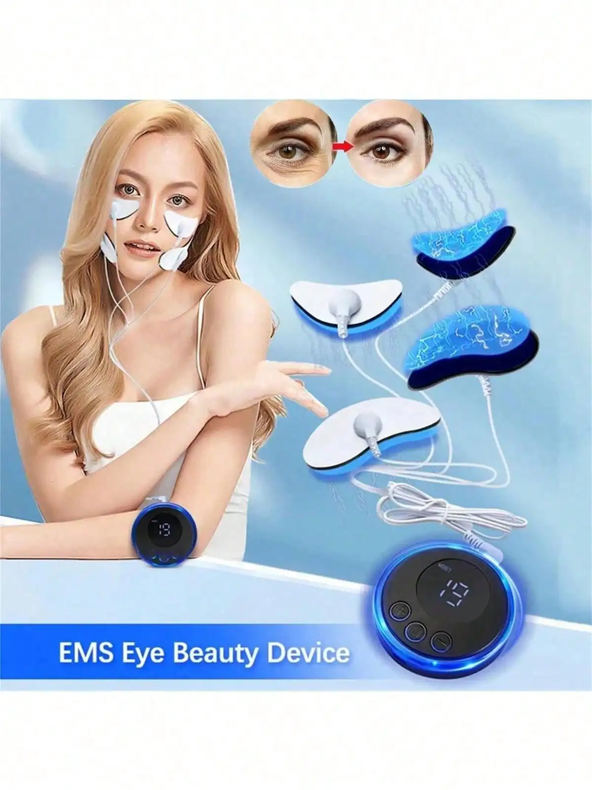 2026 جديد تدليك العين EMS تدليك شد الوجه مكركرنت الوجه للوجه المضادة للتجاعيد الجلد تشديد تدليك الجمال قابلة للشحن