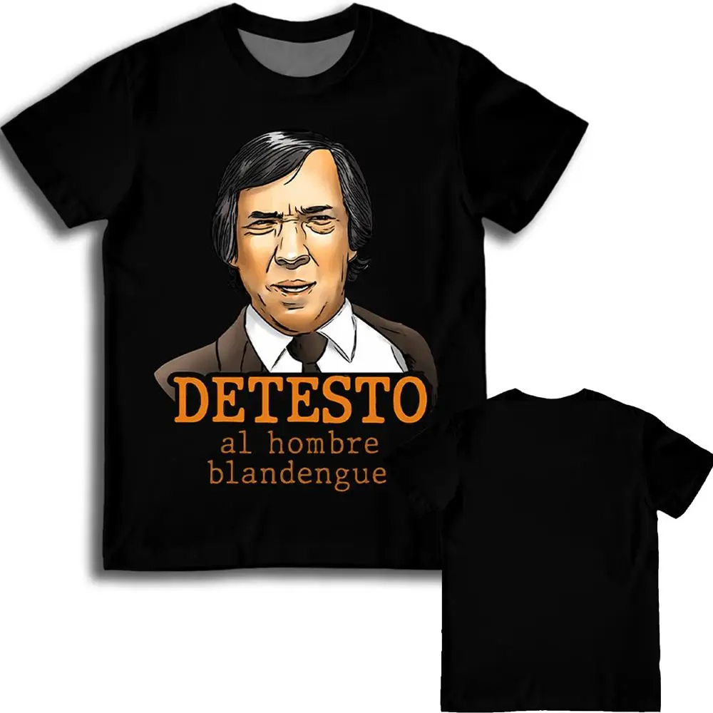 El Fary DETESTO Al Hombre Blandengue T-Shirt Herren Lustiges Spanisches Emoji-T-Shirt Retro Streetwear Lässiges Kurzarm-Rundhals-Oberteil – Detail 5