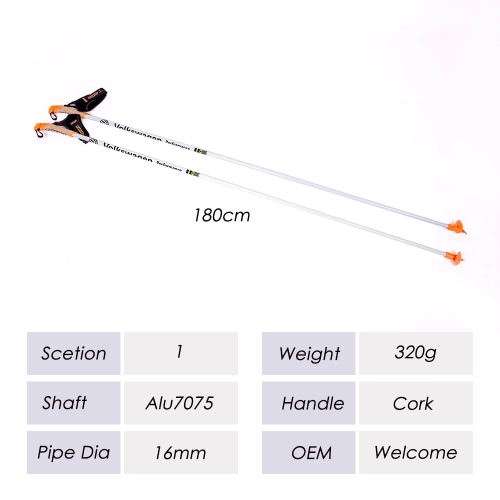 

100% Carbon Customizable Cork Retractable Ski Pole Outdoor Sports Factory