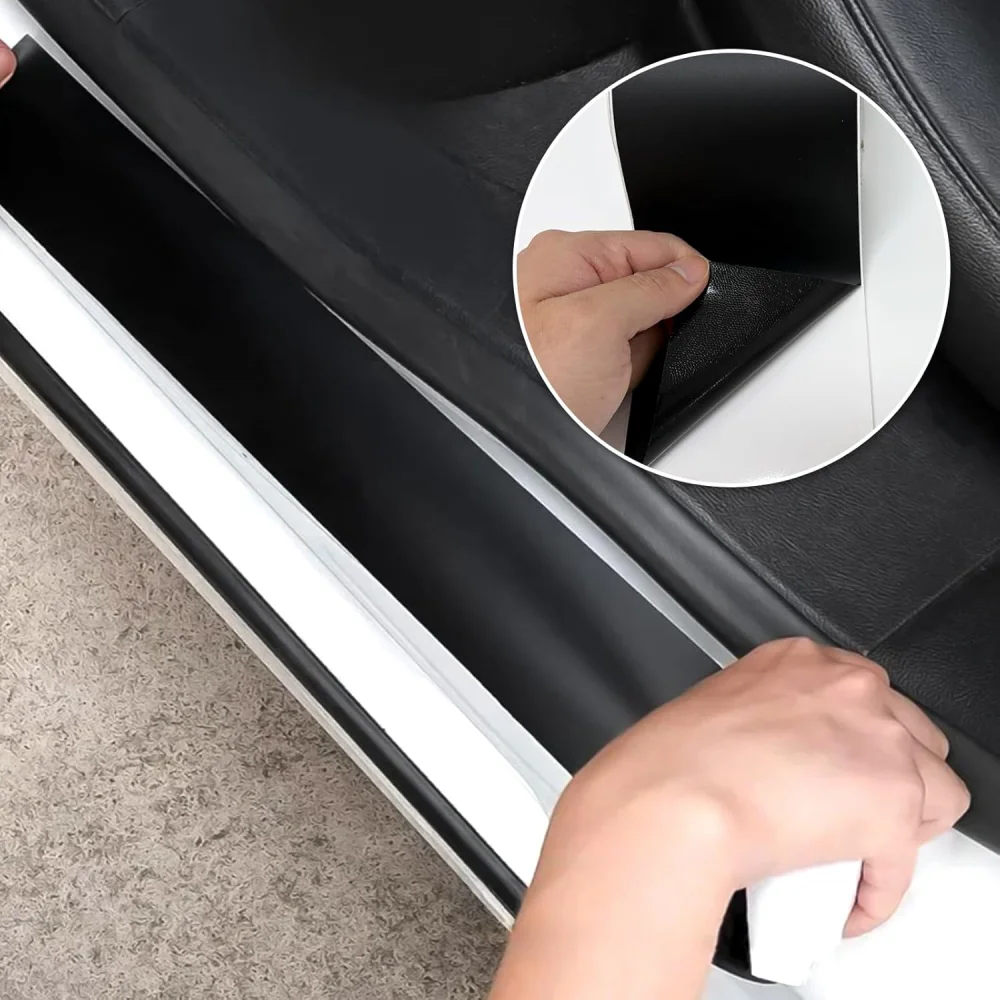 3/5/7/10CM Black Matte Vinyl Wrap Tape Window Trim Film Blackout Chrome Delete Vinyl Wrap Roll For Car Pillar Hood Roof view 5
