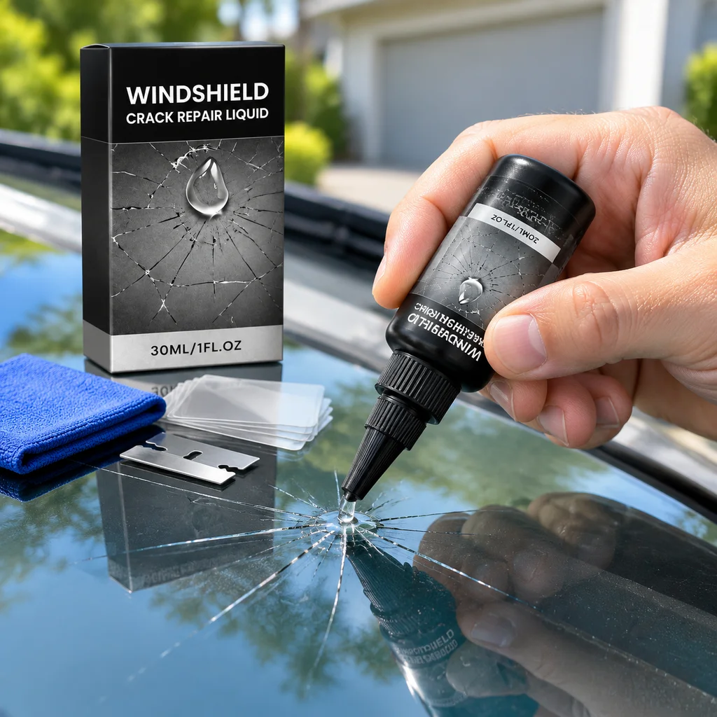 30ml Windshield Repair Kit - Fills Cracks and Reduces Visibility, DIY Car Kit Compatible with Multiple Models