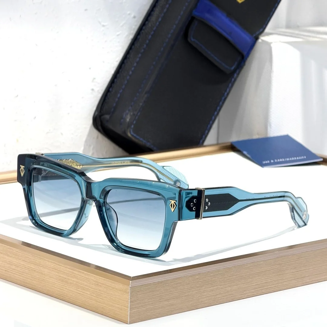 Gafas de Sol T-HE I Sei Mari TIRRENO de Alta Calidad para Hombre y Mujer, Diseño Clásico Punk de Lujo, Acetato, UV400, con Caja