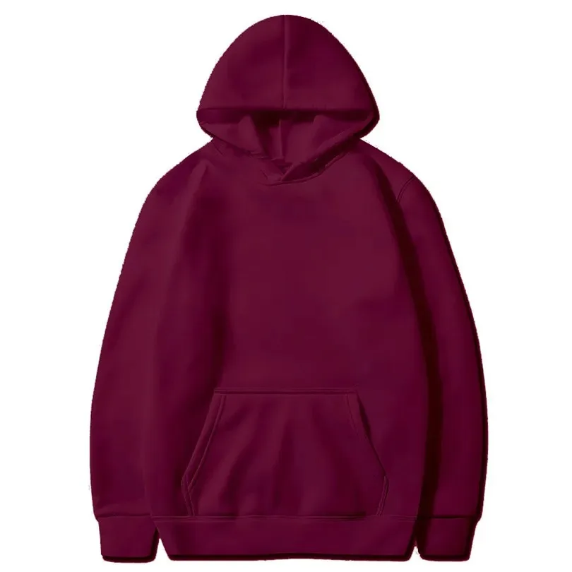 Sudaderas con capucha de bolsillo para hombres y mujeres, sudaderas deportivas de Fitness, jerséis casuales de moda, multicolor, Color sólido