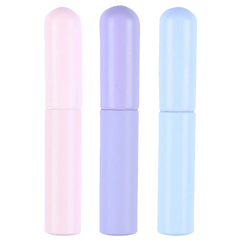 3 pezzi pennello per labbra correttore strumento applicatore balsamo lucido rossetto trucco in silicone per donne bacchette in gel di silice pennelli da viaggio