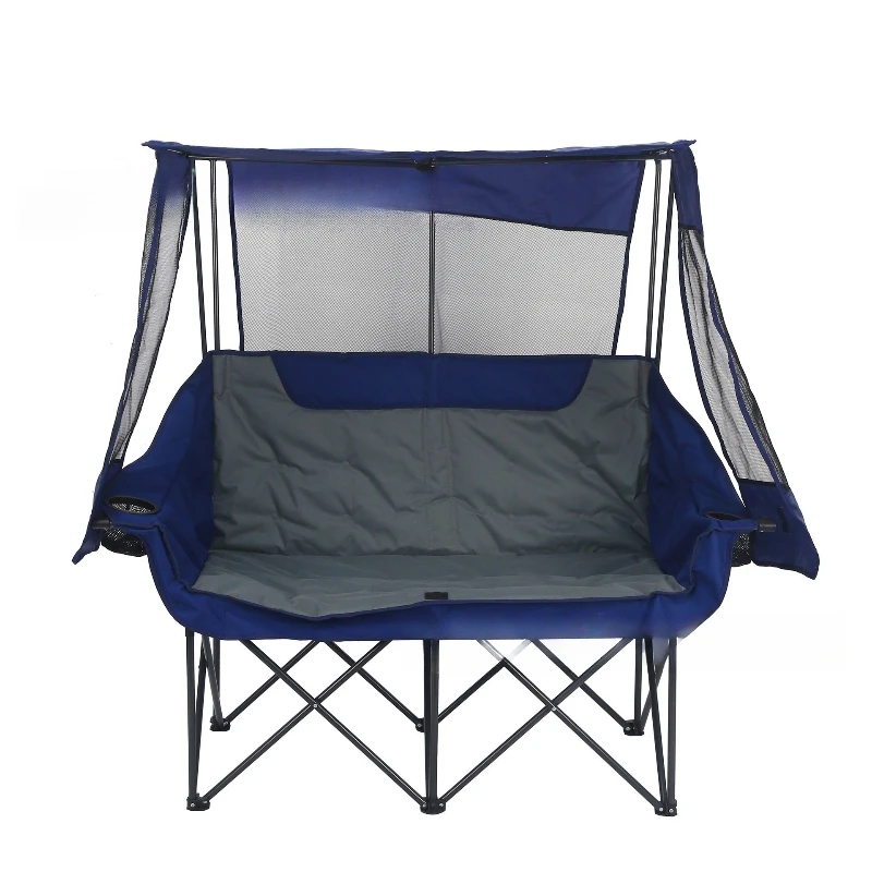 

Outdoor folding chair camping double chair recliner back sofa chair folding stool portable sunshade leisure chair