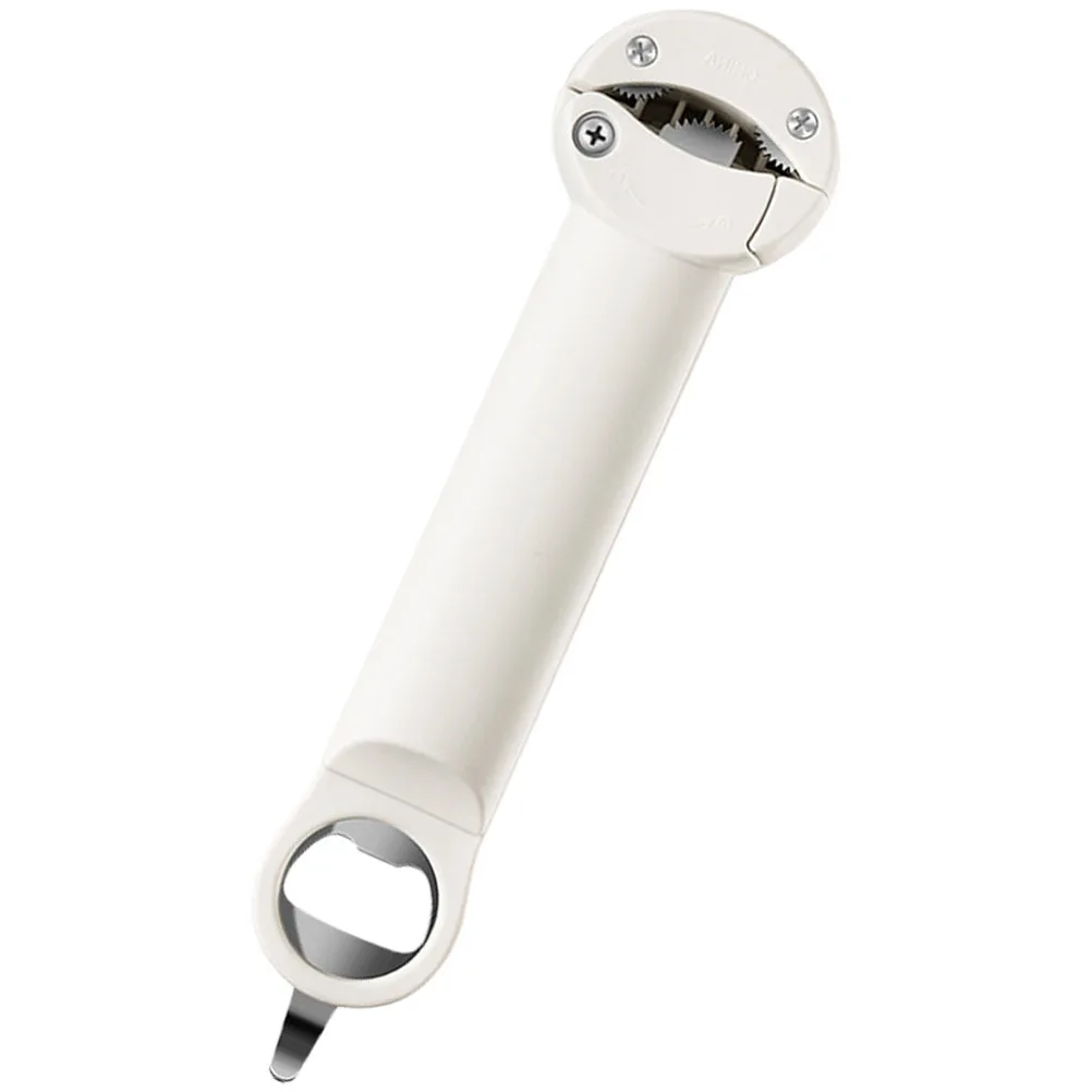 

Adjustable Bottle Opener Beige Multifunctional Can Jar Opener Portable Household Tool for Camping Travel Kitchen Use