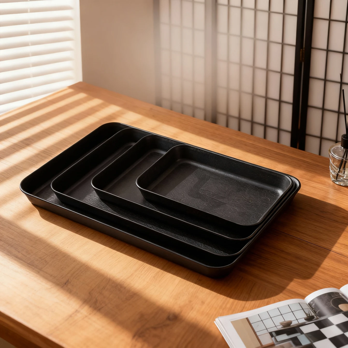 

Углубительный пластиковый поднос для хранения, многофункциональный прямоугольный поднос с фруктами, тарелка для десерта, кухонный органайзер, поднос для сервировки еды