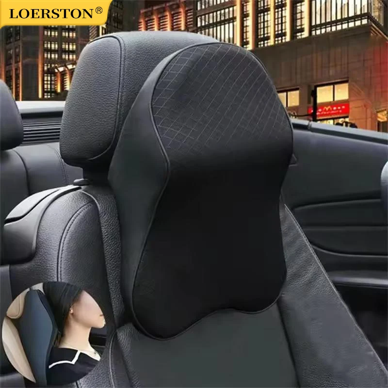 Breathable Car Headrest Seat Cushion Memory Foam Pillow Head Support Neck Rest for Cars Travel Pillows 3D Memory Foam Neckrest