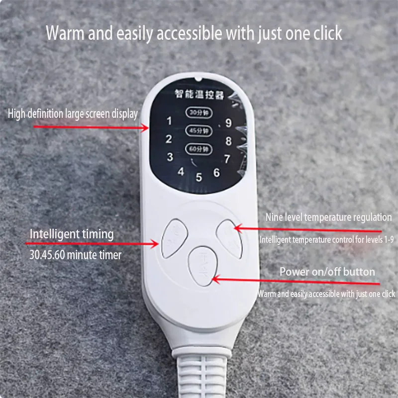 Intelligent temperature control electric heating controller, timing salt bag universal 9-level temperature control switch