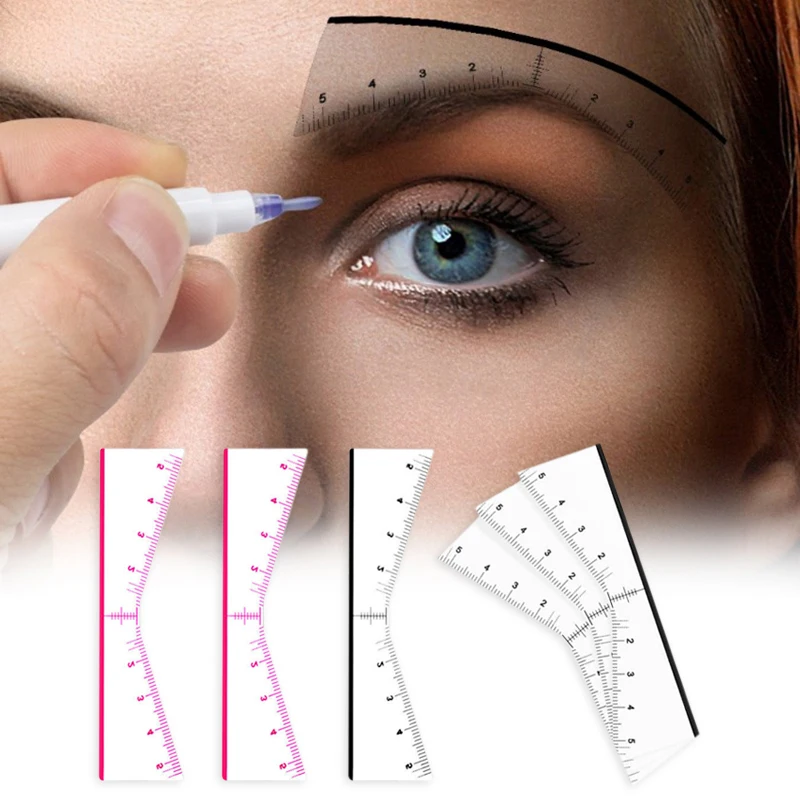 

#Disposable 20/25pcs Eyebrow Ruler Sticker Self-adhesive Eyebrow Tattoo Position Guide Permanent Makeup Mapping Stencils Tool.
