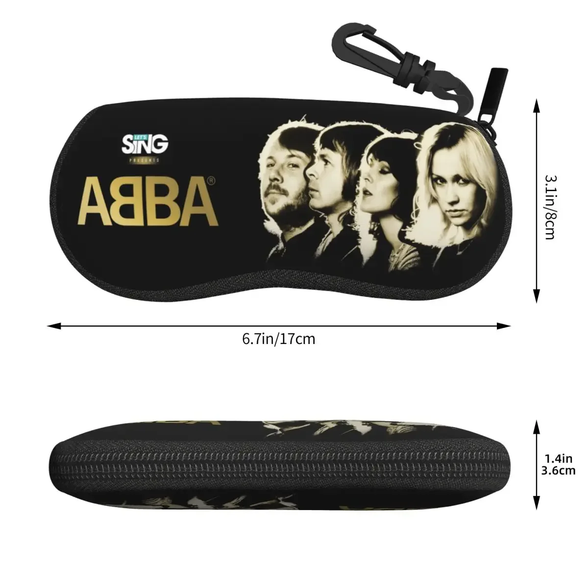 Abba Death Metal Band Shell Glasses Case Protective Sunglasses Box Women Men Soft Eyeglass Bag Pouch