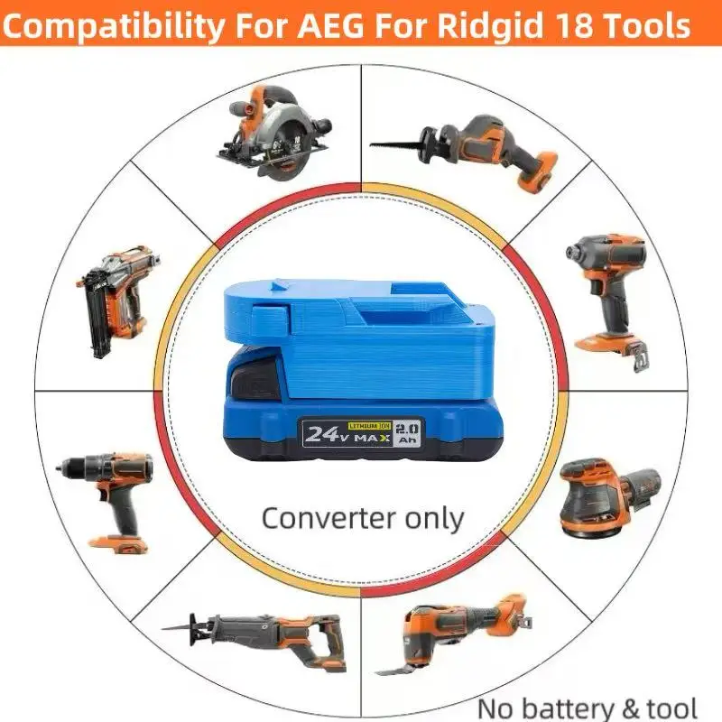 Batteries Converter Adapter For Kobalt 24v To For Dewalt/Bauer/Craftsman/RIDGID/Milwaukee Tools (without battery and tools)