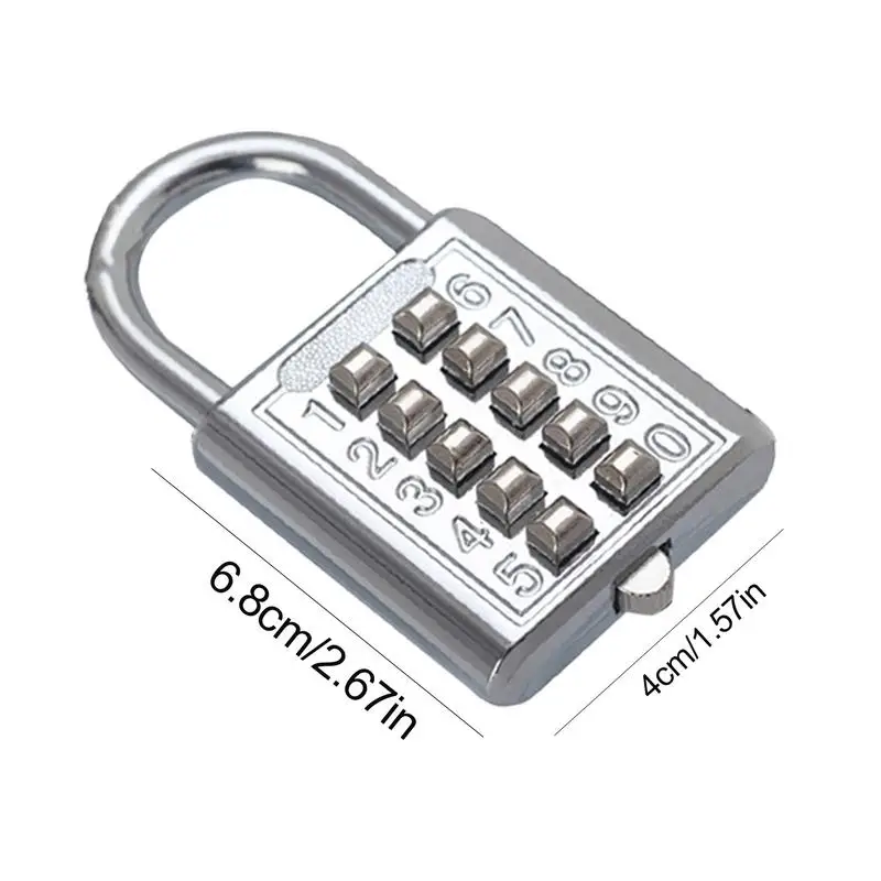 Imagem -06 - Combinação de Segurança Cadeado com Código Digital Escola Locker Lock For Toolbox Sports Locker Fence Lock Dígitos 10 Dígitos