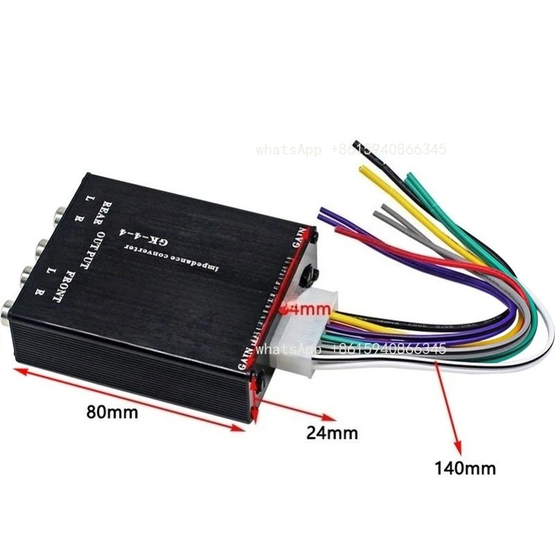 Car four-channel 4-way active audio box high to low audio converter subwoofer