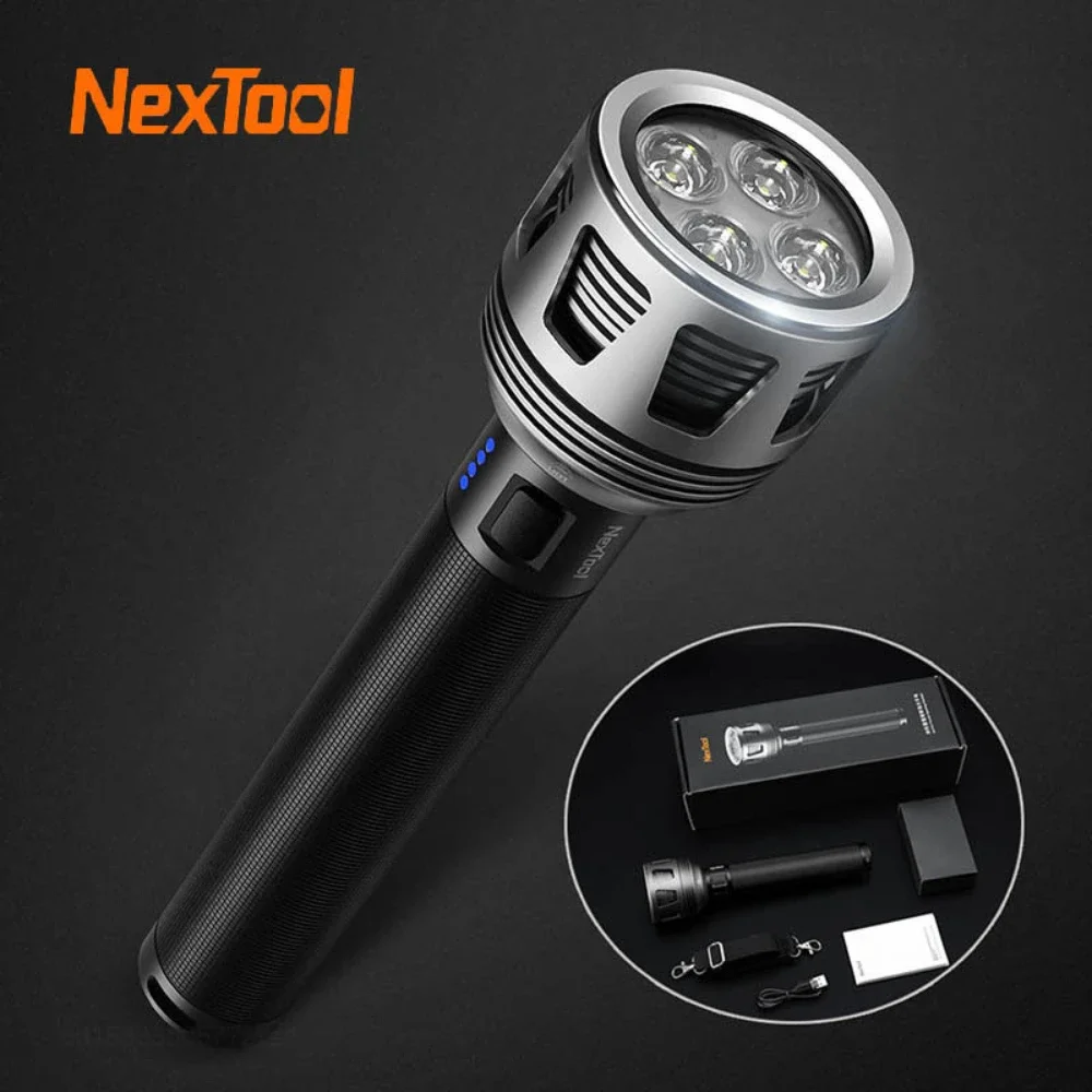 NexTool-مصباح LED خارجي ، مصباح طوارئ محمول ، الشعلة فائقة السطوع ، IPX7 مقاوم للماء ، التخييم ، الصيد ، المنزل ، 3600lm ، 10000mAh