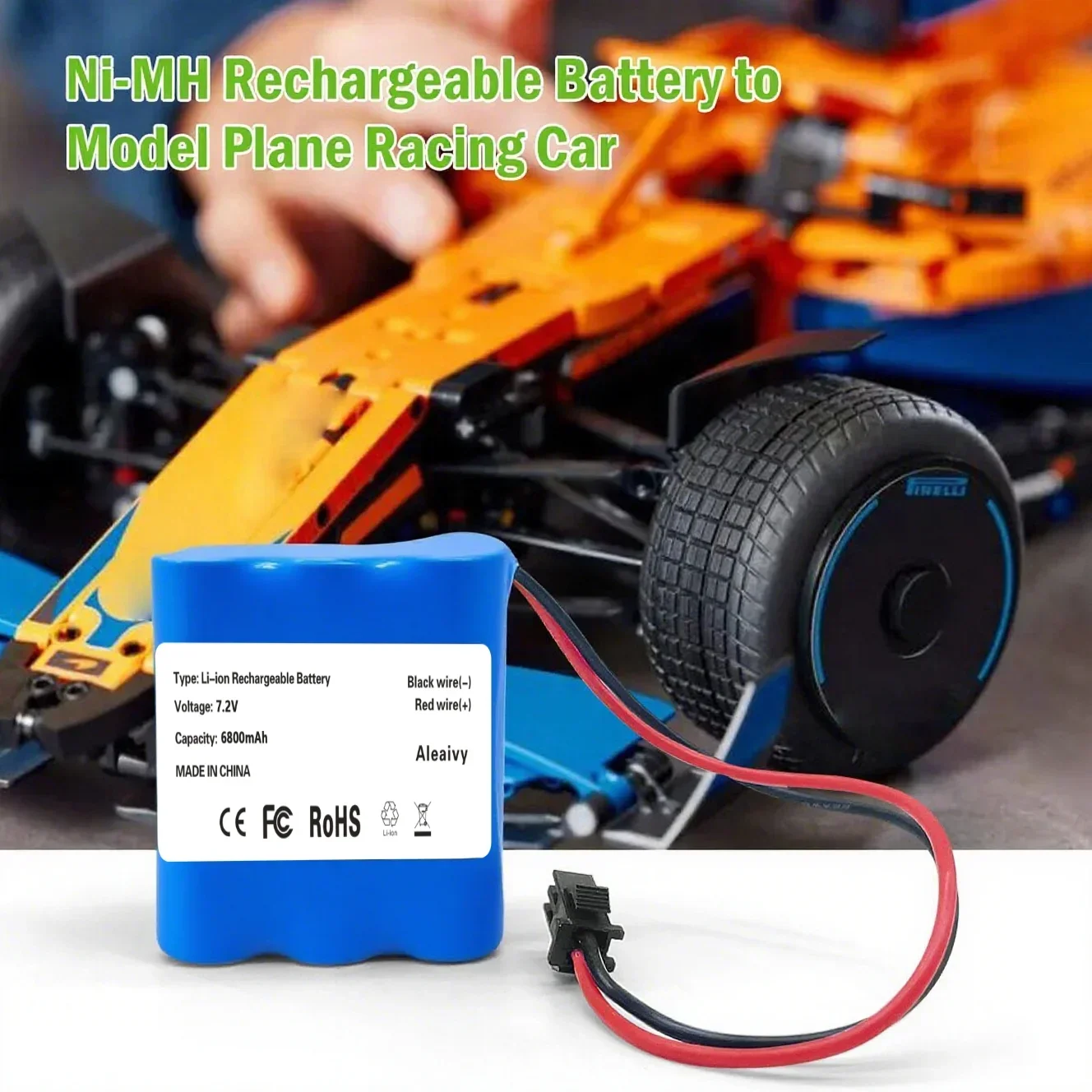 

18650 Lithium Ion 7.4V 12800mAh 2S3P Rechargeable Battery Pack – FOR RC Car, RC Boat, Toy Model &Exit LED Light