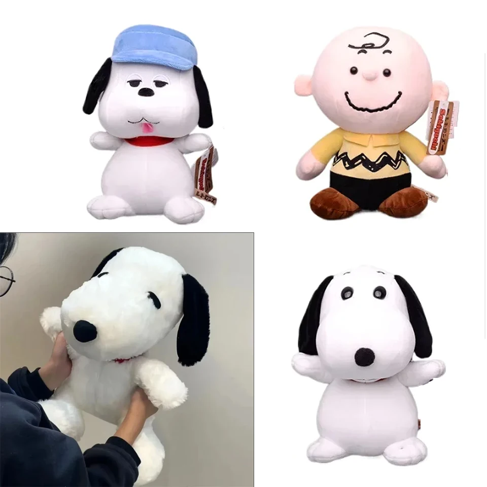 5 estilos populares de 20-30 cm, peluches de alta calidad de los personajes de dibujos animados Peanuts: Snoopy, Charlie, Sally, Woods, y Charlie Brown, regalo de cumpleaños.