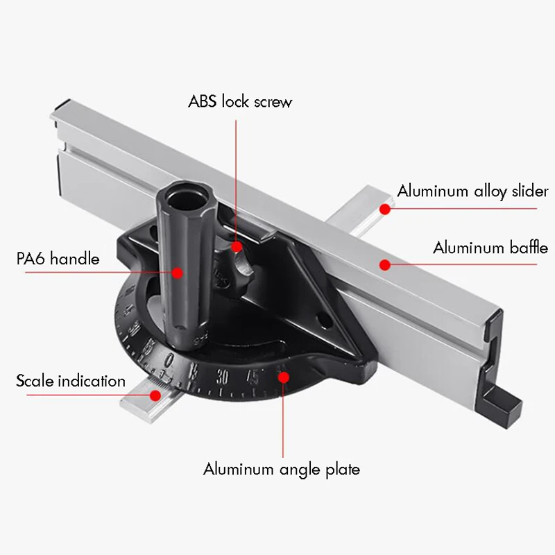 Replacement Table Saw Guide Miter Gauge Adjustable Angle Ruler Miter Gauge Woodworking DIY Accessories Guide Ruler For Carpenter