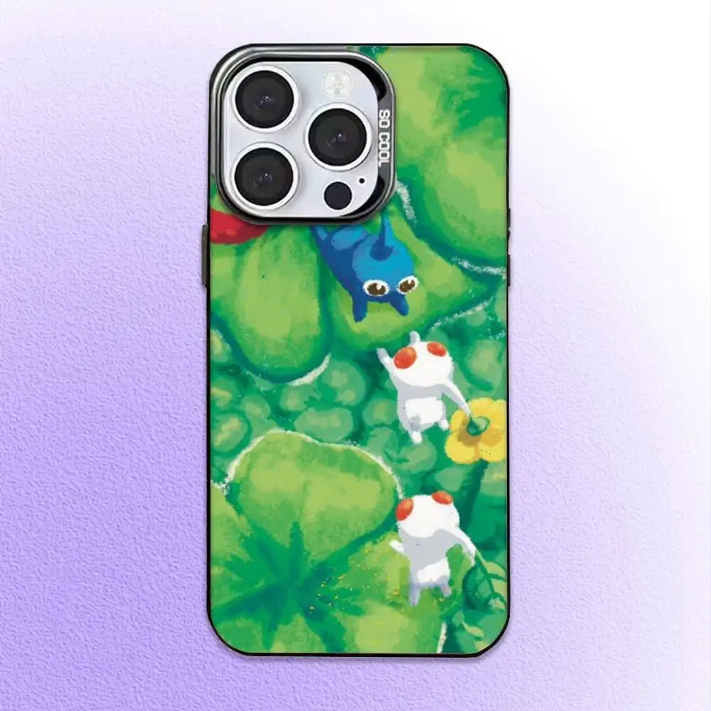 Game P-PikminS-S  Phone Case  For iPhone17,16,15,14,13,12,11 Plus,Pro Max Black Candy Matte Shockproof Cover