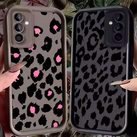 Leopard Case for Samsung Galaxy A35 5G A50 A53 A34 A33 A32 A30 A22 4G A21S A16 A15 A14 A13 A12 A10S A10 A06 A05S M55 M54 Cover