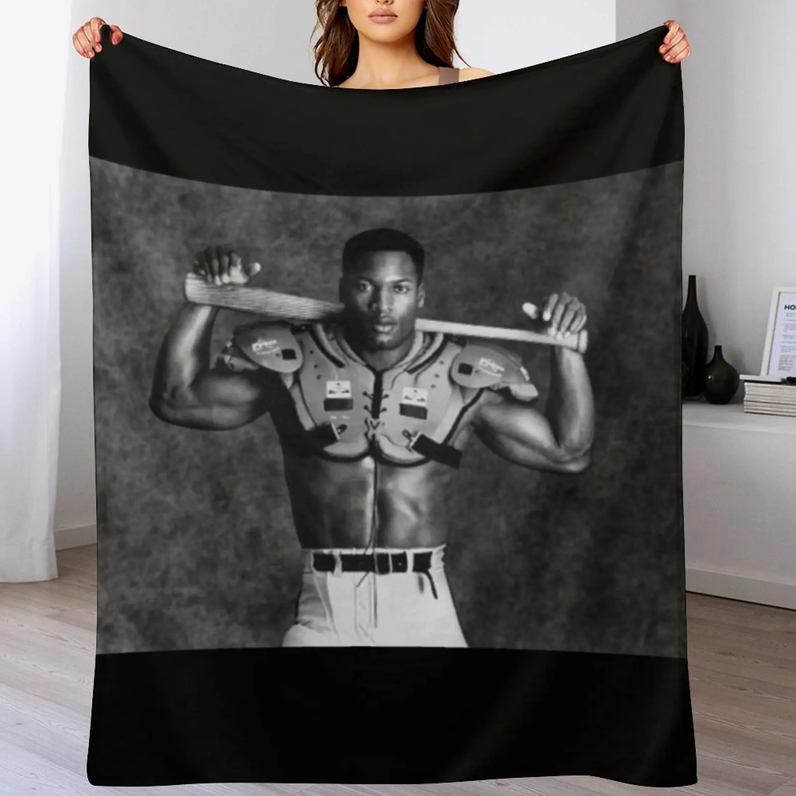 

Bo Jackson Art Print - Two Sport Dominance Throw Blanket Travel Luxury Summer warm for winter Blankets