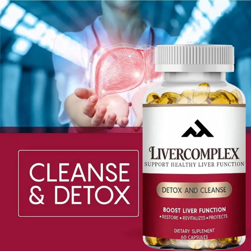 Liver Cleaning and Repair Support, Containing Milk Thistle, Curcumin C3, 60 Capsules of Herbal Dietary Supplement