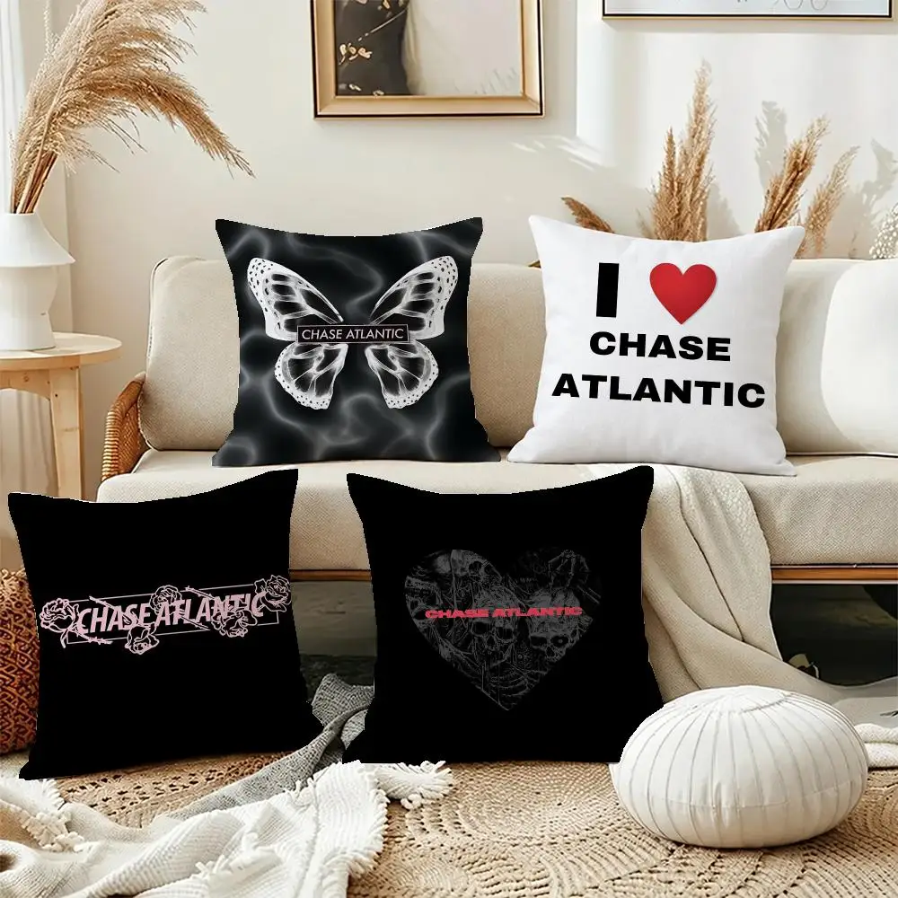 Pop Band Chase Atlantic Cushion Cover Short Plush Pillowcase, Washable Wrinkle Resistant Cover for Bedroom Gift