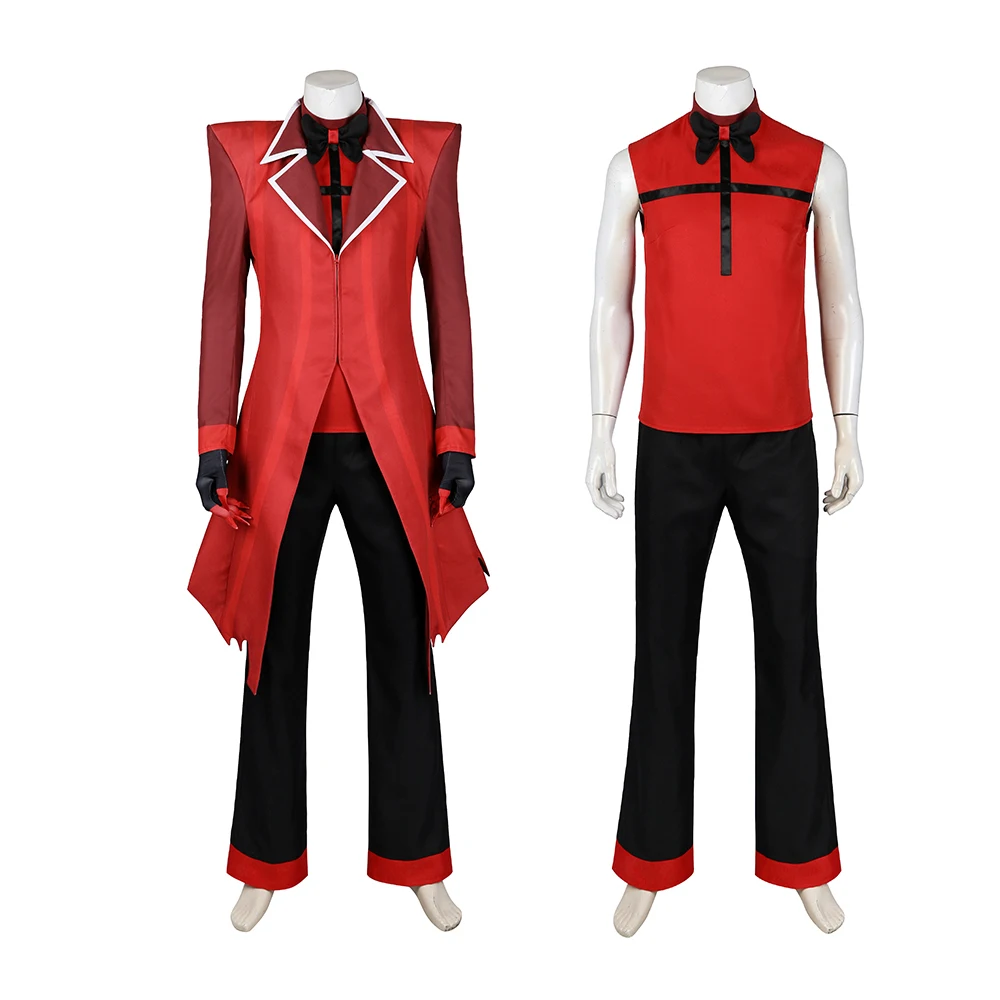 

Alastor Cosplay Costume Adult Men Fantasia Red Uniform Full Set Halloween Carnival Party Comic Con Disguise Outfits