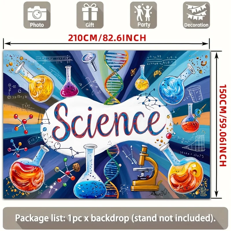 Sciencetheme banner Eyecatching experimental flask microscope academic charm suitable for party decorations in farms and gardens