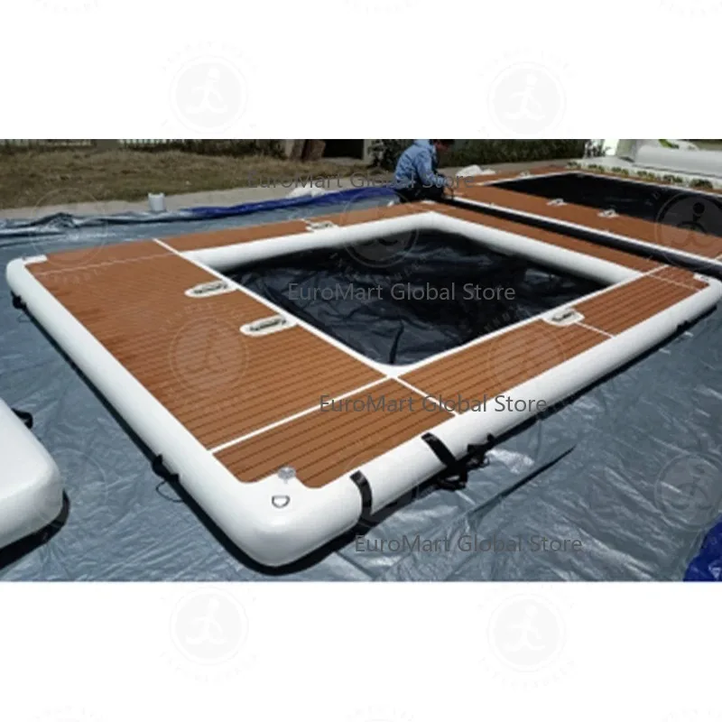 Hot Sale Inflatable Swimming Pool Floating Island Water Floating Platform Mat Pier Island Leisure Inflatable  Swimming Pool