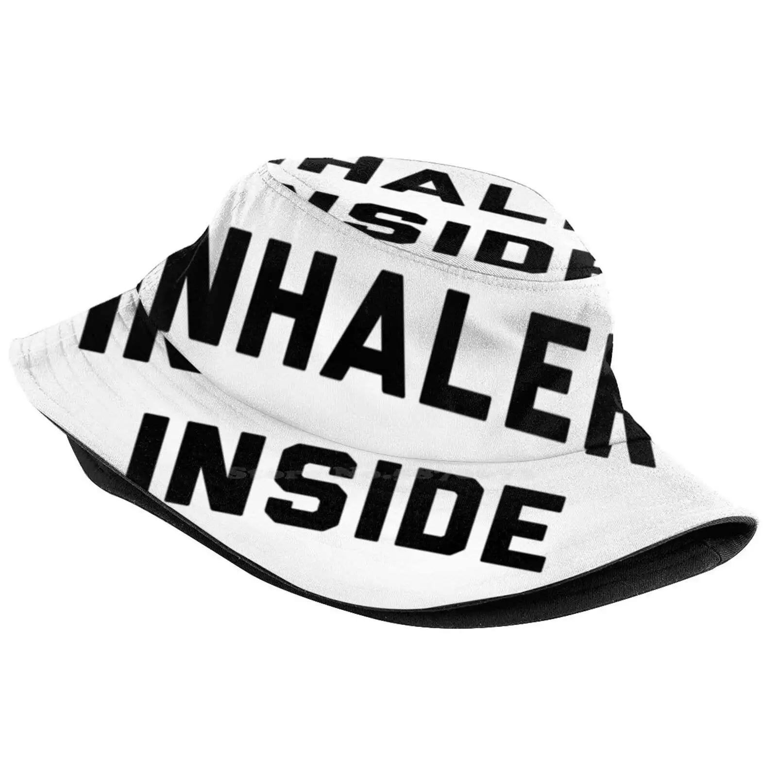 Inhaler Inside Sun Cap Fisherman Hat Bucket Hats Inhaler Asthma Lung Disease Awareness Chronic Illness Invisible Illness