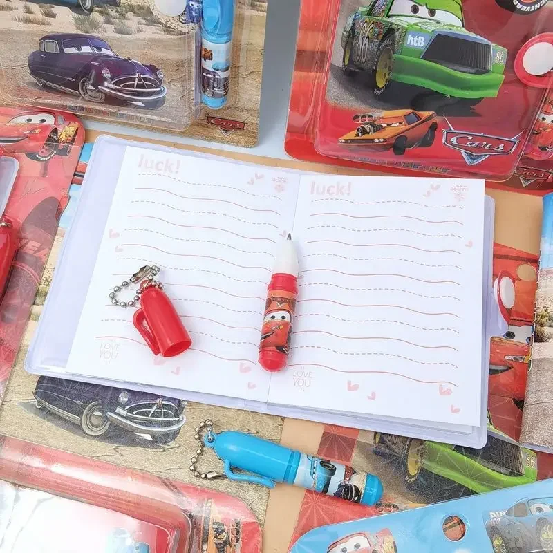 Disney Lightning McQueen Racing Cars Creative Personality Peripheral Mini Portable Notepad Handbook Material Book High Value