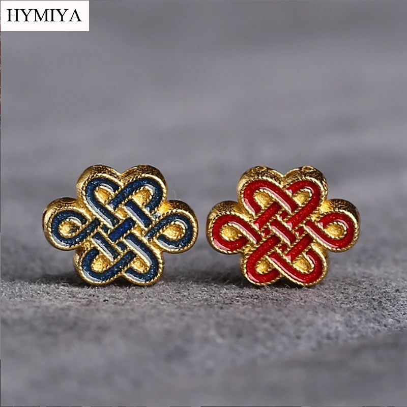Handmade 100% 925 Silver Tibetan Endless Knot Beads the Chinese Knot Lucky Loose Bead Jewelry FInding