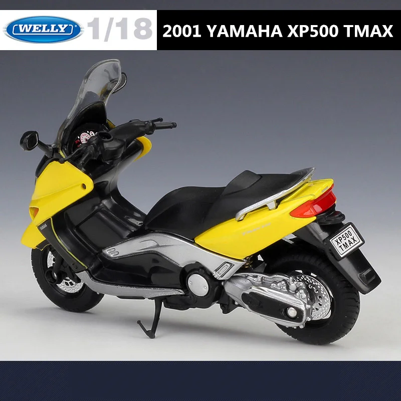 WELLY 1:18 YAMAHA XP500 TMAX Alloy Leisure Motorcycle Model Simulation Diecast Metal Street Motorcycle Model Collection Kid Gift