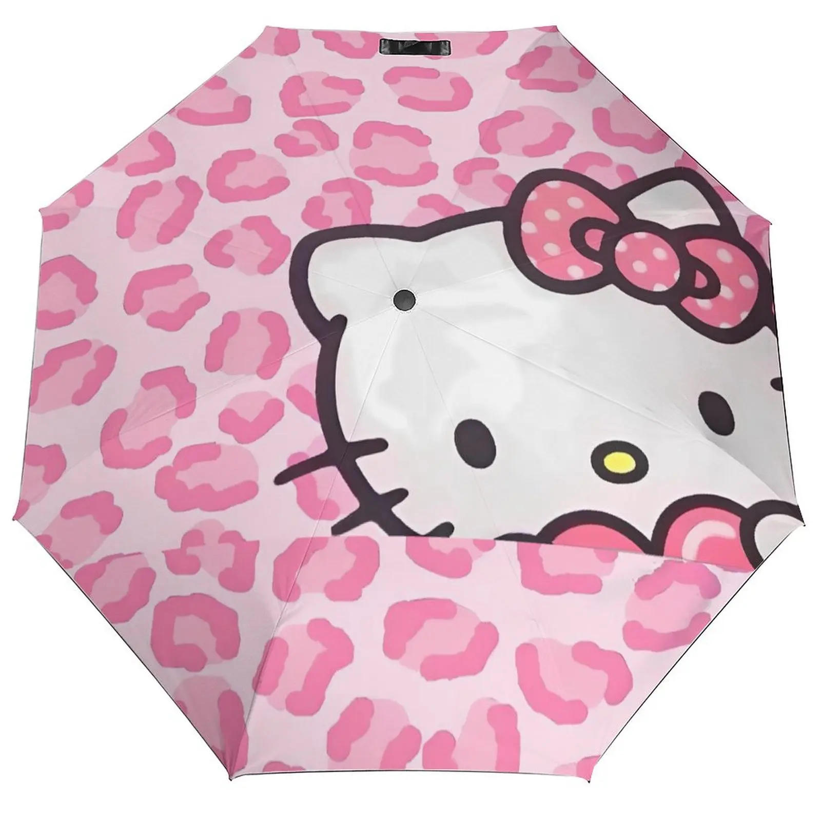 

Hello Kitty Kawaii мультяшный зонт, трехкратный солнцезащитный зонт с автоматическим оттенком для мужчин и женщин, элегантный складной автомобильный зонт на заказ