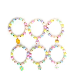 Easter Egg Acrylic Bead Bracelet Beach Vacation Leisure Jewelry Wholesale Suitable for The General Public Jewelry