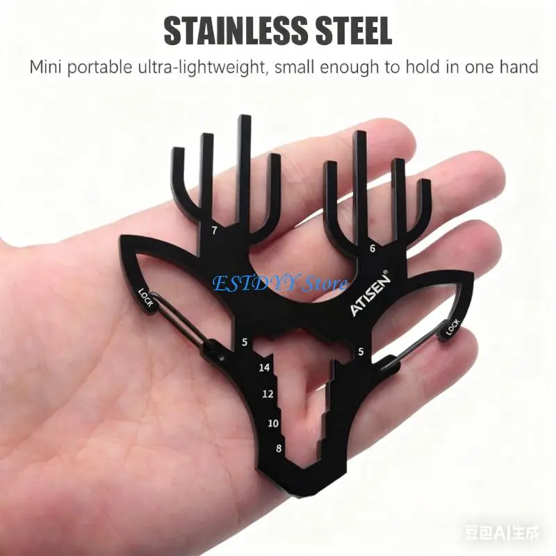 G6DE 키 체인 Carabiner 키 주최자 부식 방지 소형 디자인 스테인레스 스틸 질감 하이킹 배낭 벨트