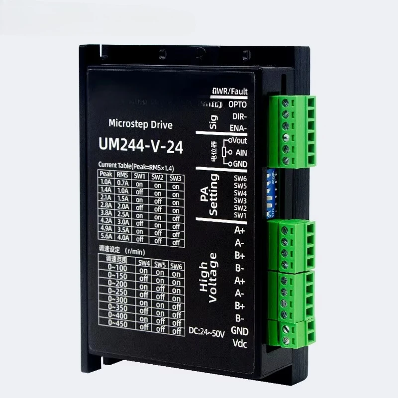 UMOT DC Nema8/11/14/17/23/24/34 Pulse+direction,A/B Quadrature Pulse/RS485/EtherCAT/CANopen/IO Potentiometer Control Step Driver